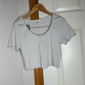 White BP Crop Top - NWOT
